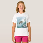 T-shirt Underwater world with turtle (Devant entier)