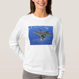 T-shirt Une Armée de l'Air d'USA F-22 Raptor en vol près
