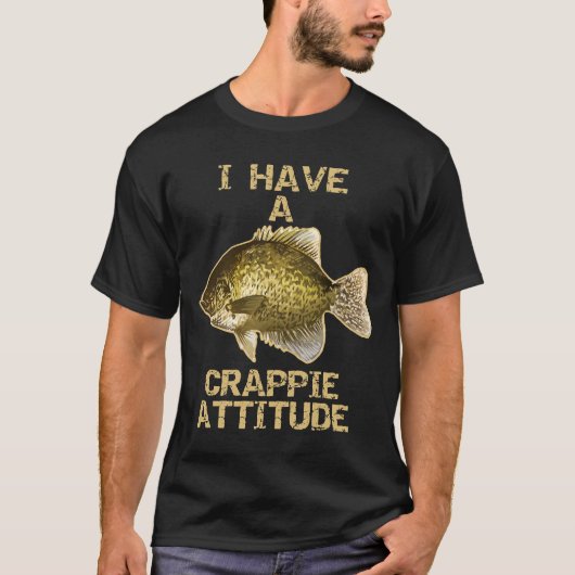 T-shirt Une Attitude Crappie Pêche Crappie (Devant)