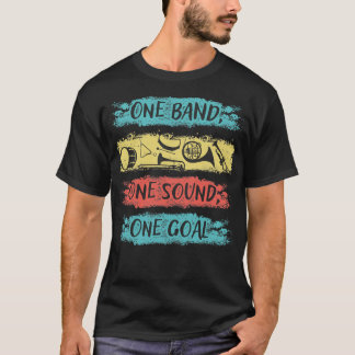 T-shirt Une bande un son un objectif bande de marquage