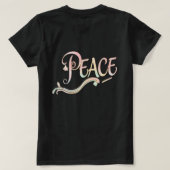 T-shirt Une belle écriture fluide du mot "Paix" re (Design dos)