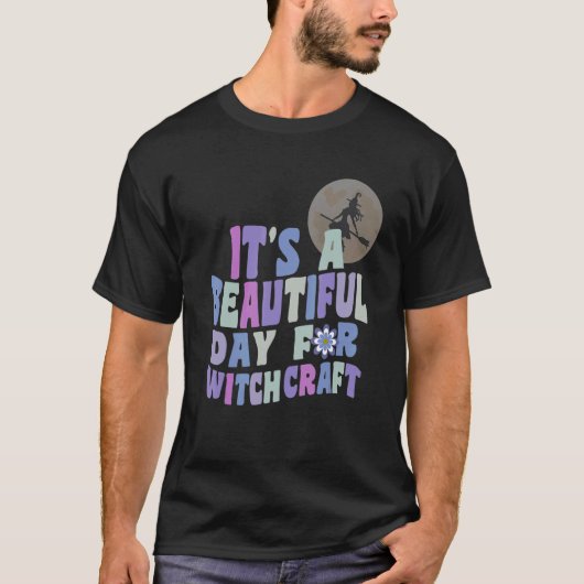T-shirt Une belle journée pour Witchcraft Retro Witch Ac (Devant)