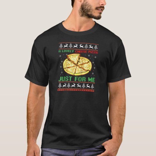 T-shirt Une Belle Pizza Au Fromage Juste Pour Moi Pizzeuse (Devant)
