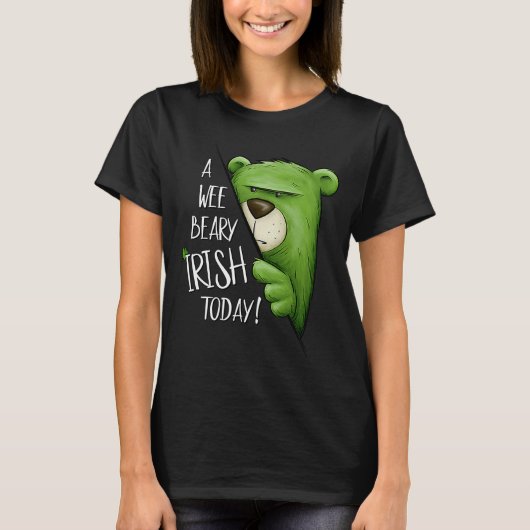 T-shirt Une Bére de Wei Irlandais Aujourd'hui Green Grumpy (Devant)