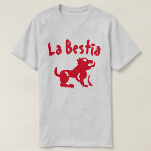 T-shirt Une bête avec un texte La bestia