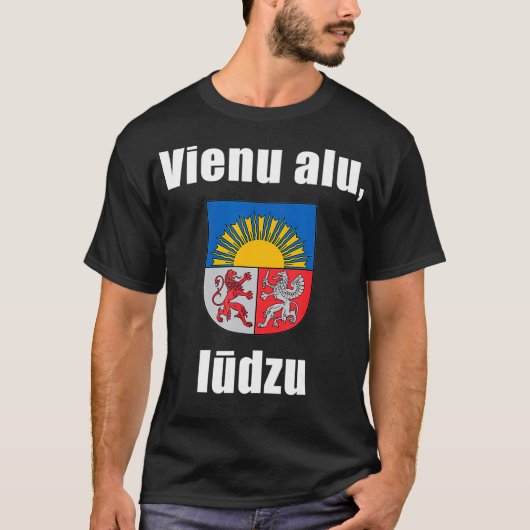 T-shirt Une Bière S'Il Vous Plaît En Letton Funny Lettonie (Devant)
