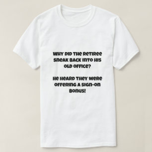 T-shirt Une blague d'IA sur la retraite