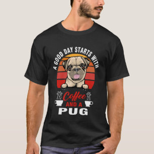 T-shirt Une bonne journée commence avec du café et des ama