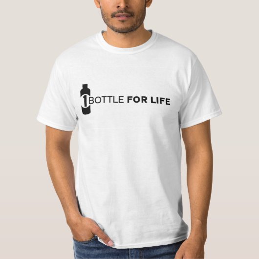 T-shirt UNE BOUTEILLE POUR toute la vie le logo (Devant)