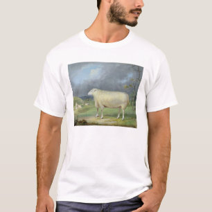 T-shirt Une brebis de Leicester de frontière (huile sur l