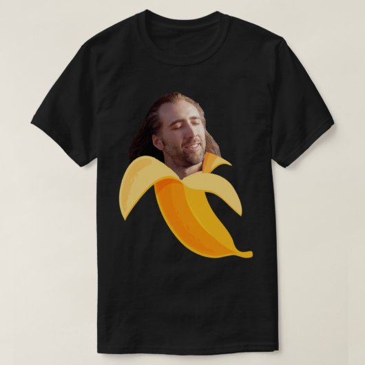 T-shirt Une cage Nicolas dans une banane (Design devant)