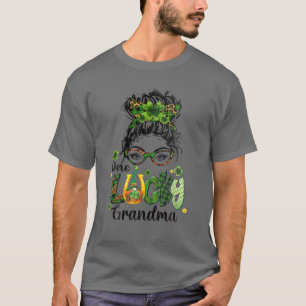 T-shirt Une Chanceuse Grand-mère St. Patricks Day Messy Bu