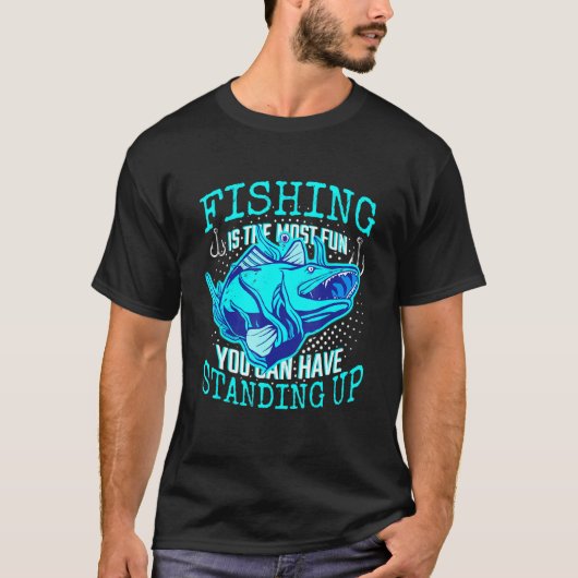T-shirt Une conception de pêche pour les poissons (Devant)