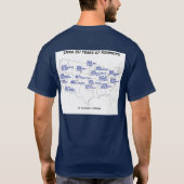 T-shirt Une conception plus foncée de carte avec l'avant (Dos)