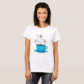 T-shirt Une coupe de café fumeur fantôme (Devant entier)