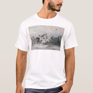 T-shirt Une course de cheval dans un camp indien de Sioux