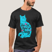 T-shirt Une Courte De Crazy Graphic Chat Propriétaire Chat (Devant)
