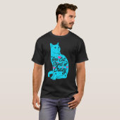 T-shirt Une Courte De Crazy Graphic Chat Propriétaire Chat (Devant entier)