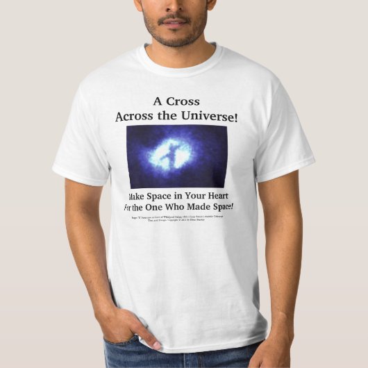 T-shirt Une croix à travers l'univers ! Chemise (Devant)