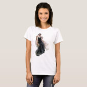 T-shirt Une dame et ses chats (Devant entier)