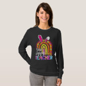 T-shirt Une école Bunny enseignant Hoppy Leopard Eas (Devant entier)