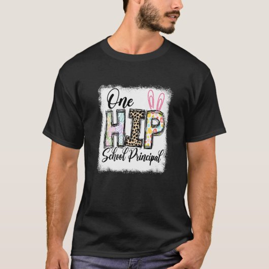 T-shirt Une école de hanche principal Leopard enseignant P (Devant)