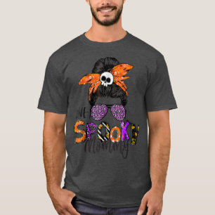 T-shirt Une Éffrayante maman Messy Bun Femmes Sorcière Hal