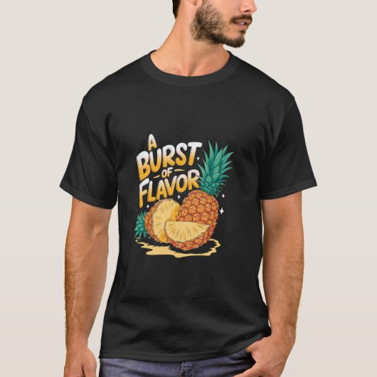 T-shirt Une Explosion De Saveur Fruit Été Tropical Pineapp (Devant)