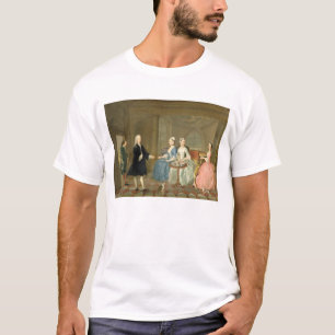 T-shirt Une famille étant servie avec le thé, c.1740-45