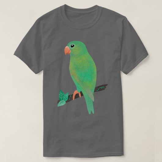 T-shirt Une faune de perroquets vert (Design devant)