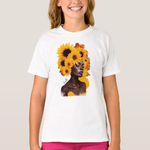 T-shirt Une femme afro-américaine avec les cheveux afrique