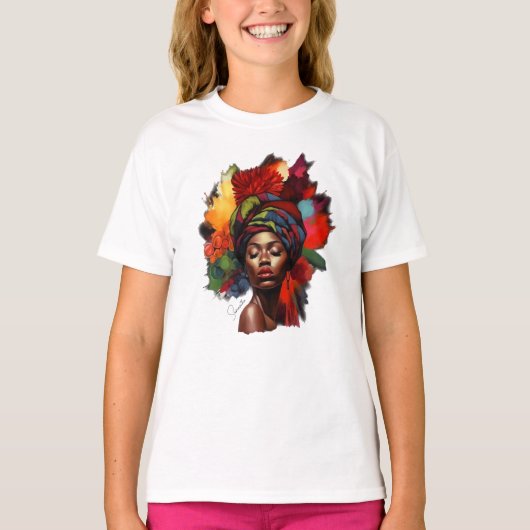 T-shirt Une femme afro-américaine capable (Devant)