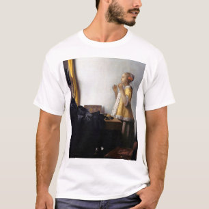 T-shirt Une femme avec un collier de perles, Johannes Verm