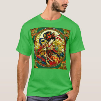 T-shirt Une femme chinoise Swordfighter dans le style Art