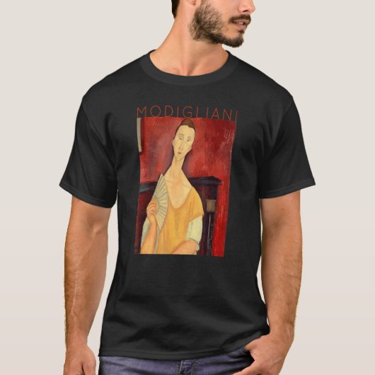 T-shirt Une Femme D'Amedeo Modigliani Avec Un Ventilateur (Devant)