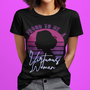 T-shirt Une Femme Vertueuse Prière de Foi en Christ pour l