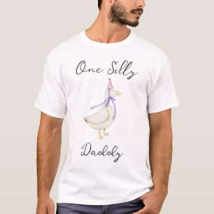 T-shirt Une Fête de Bébé Canard Silly Daddy Silly Goose