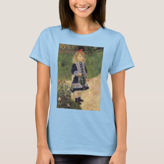 T-shirt Une fille à la canne d'arrosage par Pierre Renoir (Devant)