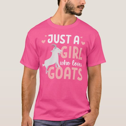 T-shirt Une fille aime les chèvres (Devant)