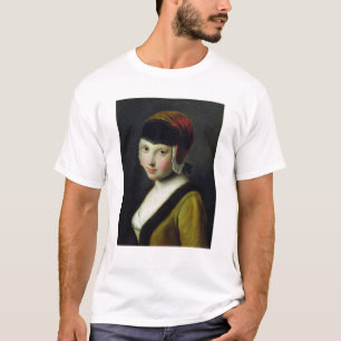 T-shirt Une fille avec un masque noir