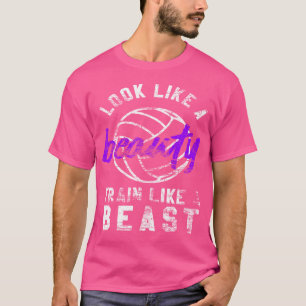 T-shirt Une fille de volley ressemble à un train de beauté