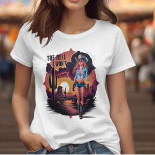 T-shirt Une fille en baise de soleil : un portrait de l'au
