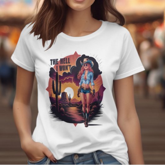 T-shirt Une fille en baise de soleil : un portrait de l'au