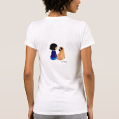 T-shirt Une fille et son carlin (avant et dos) (Dos)