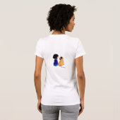 T-shirt Une fille et son carlin (avant et dos) (Dos entier)