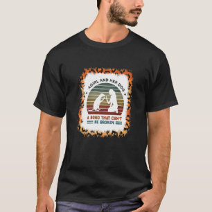 T-shirt Une Fille Et Son Chien Un Lien Qui Ne Peut Être Br
