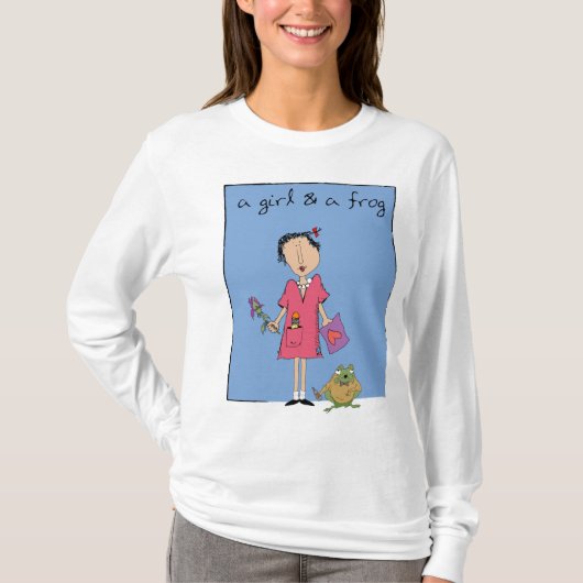 T-shirt Une fille et une grenouille (Devant)
