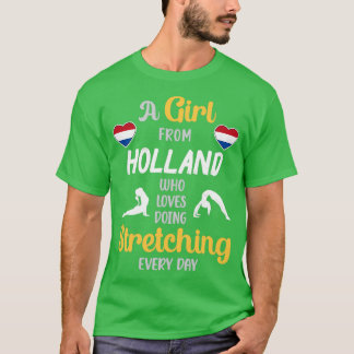 T-shirt Une Fille Hollandaise Qui Aime Faire Étendre La Ve