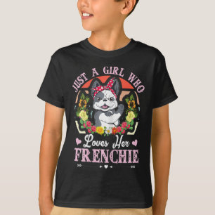T-shirt Une fille qui aime son Français Bulldog 1