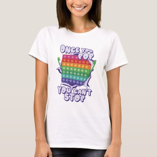 T-shirt Une fois que vous touchez, vous ne pouvez pas arrê (Devant)